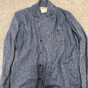 Hollister Men's Heathered Blue Shirt Jacket